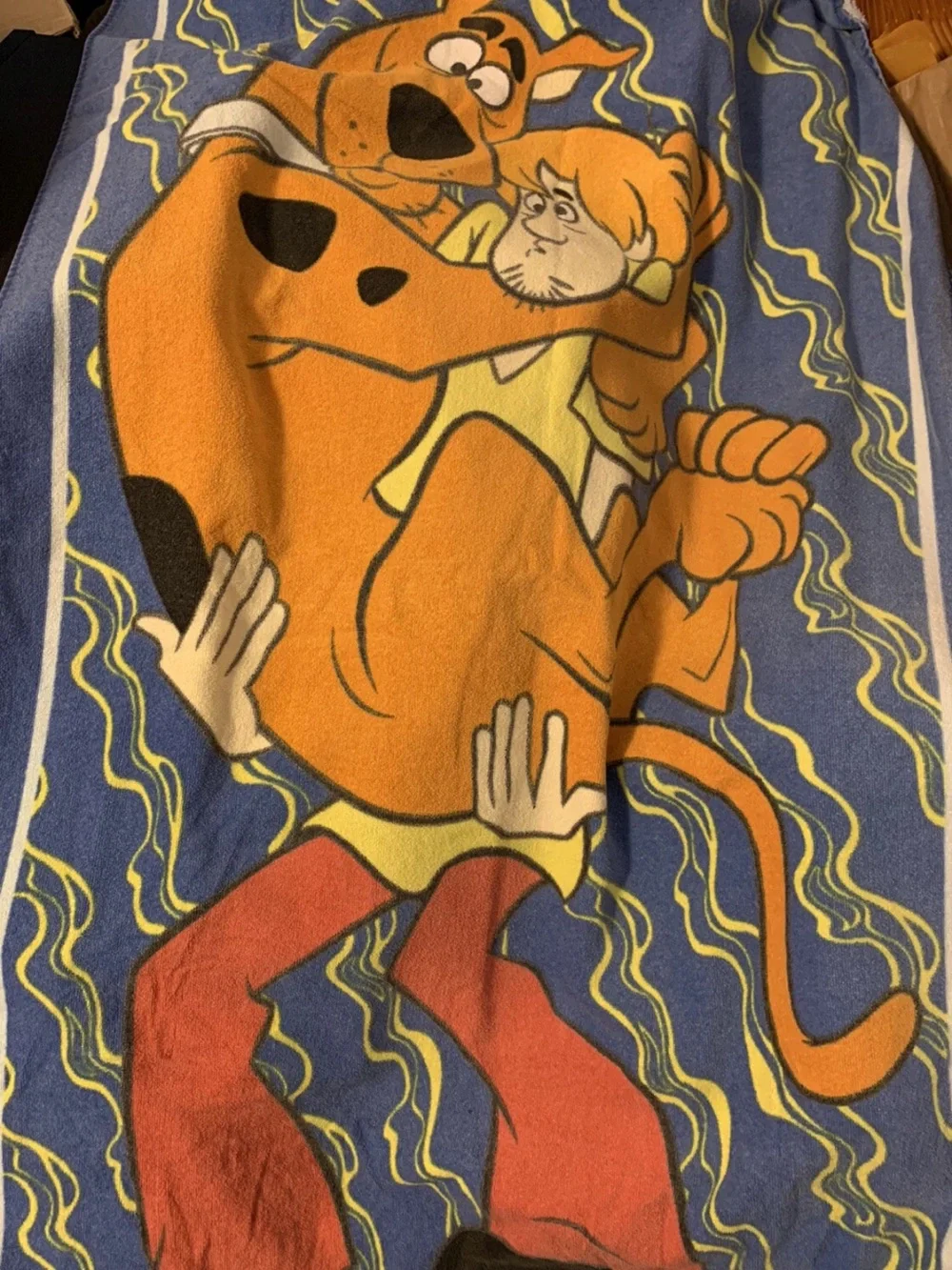 Vintage Scooby Doo & Shaggy beach towel all over print 1998 Cartoon‎ Network
